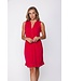 red sleeveless v neck beachdress with pretty detailing chic beach