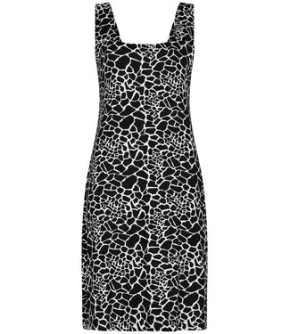 Pastunette Beach trendy black wide strap sleeveless beach dress pebble beach