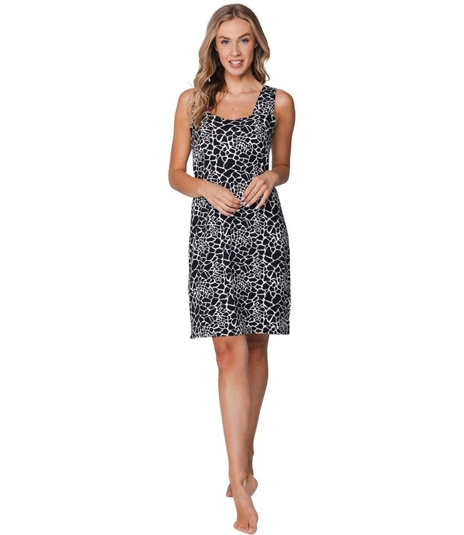 trendy black wide strap sleeveless beach dress pebble beach