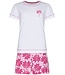 Rebelle raspberry pink short sleeve organic cotton shorty set palm waves