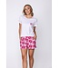 raspberry pink short sleeve organic cotton shorty set palm waves