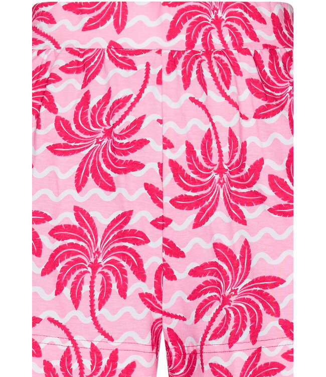 raspberry pink short sleeve organic cotton shorty set palm waves