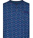 donkerblauwe katoenen heren pyjama met boorden geometrical triangles