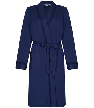 Pastunette micro-wafel kimono damesochtendjas katoenmix Summer Marine