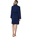 ladies micro-waffle cotton-mix kimono style robe summer marine blue