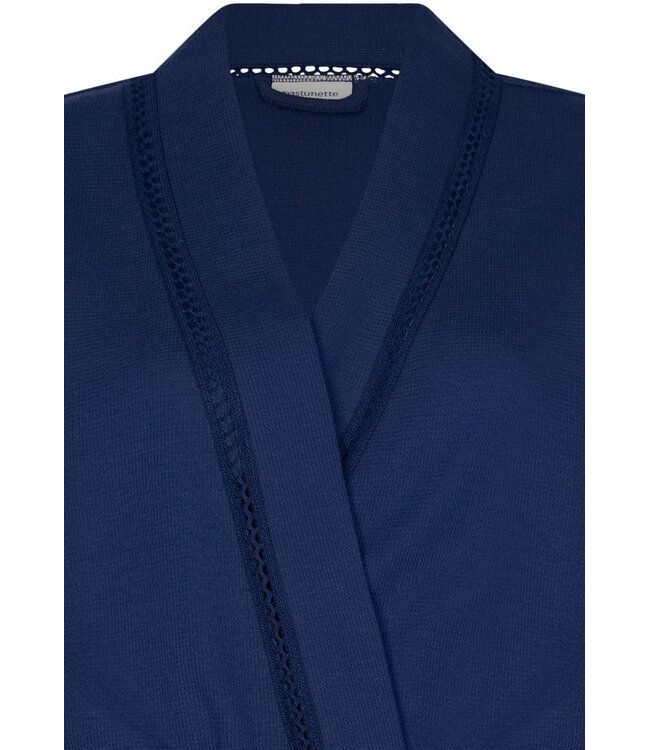 micro-wafel kimono damesochtendjas katoenmix Summer Marine