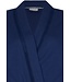 ladies micro-waffle cotton-mix kimono style robe summer marine blue