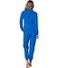 blue cotton french terry lounge set with hood true blue