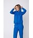 blue cotton french terry lounge set with hood true blue