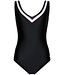 Pastunette Beach soft cup v-hals badpak met powernet monochrome chic