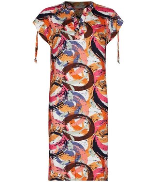 Pastunette Beach capped sleeve v neck beachdress with pretty beads arty beach