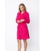 ladies embossed jacquard terry morninggown with full zip coral flowers