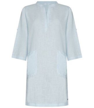 Rebelle Beach sky blue 3/4 sleeve cotton woven beach tunic chic fabulous beach