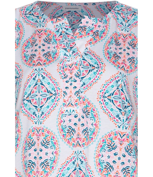 ladies luxury cotton-modal short sleeve nightdress charming circles