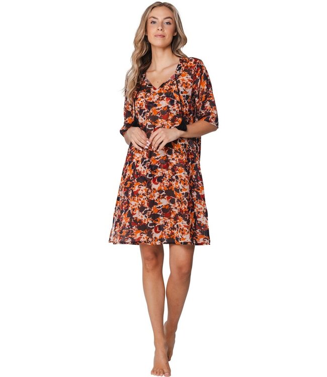 lichtgewicht katoenen strand cover-up met kwastjes sunshine flower