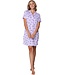 lila biologisch katoenen dames doorknoop nachthemd fabulous flower