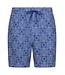 Pastunette for Men Beach trendy blue swim shorts with elasticated tie-waist funky squares