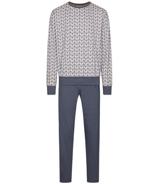 Pastunette for Men men's grey long sleeve cotton-polyester mix pyjama groovy mix