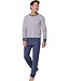 men's grey long sleeve cotton-polyester mix pyjama groovy mix