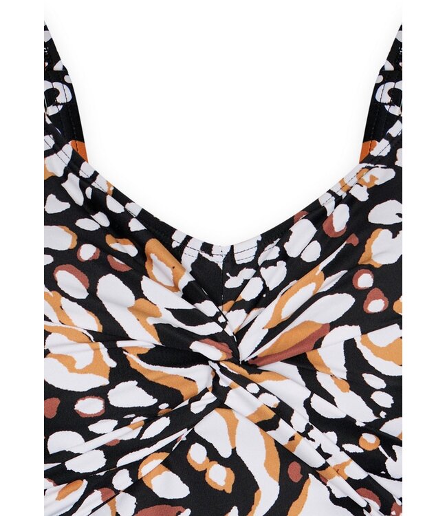 soft cup v-hals tankini met powernet twist sandy beach