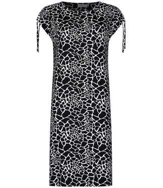 Pastunette Beach capped sleeve trendy black beach dress with ties pebble beach