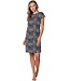 capped sleeve trendy black beach dress with ties pebble beach
