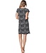 capped sleeve trendy black beach dress with ties pebble beach