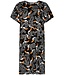 ladies black short sleeve v neck bird print beachdress paradise bird