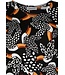 ladies black short sleeve v neck bird print beachdress paradise bird