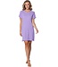 lilac short sleeved cotton-mix ladies nightdress fabulous flower