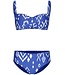 Pastunette Beach soft cup bandeau bikini set with multiway straps ocean blue