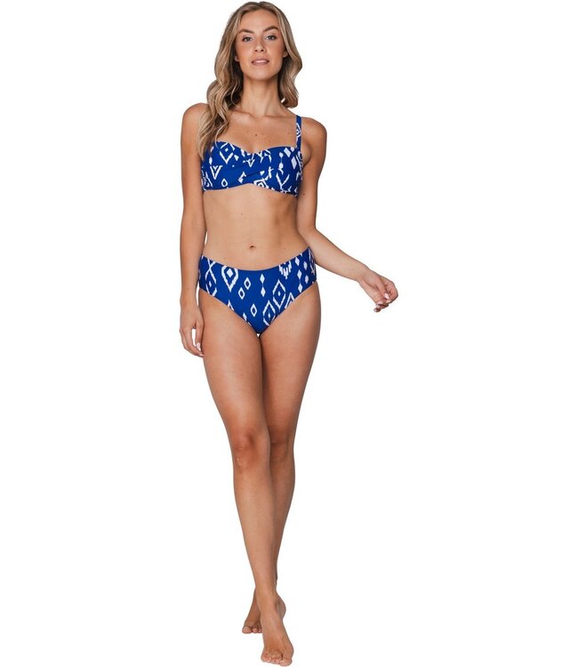Bandeau bikini set met soft cups en multiway bandjes Ocean Blue