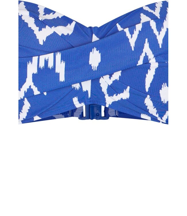 soft cup bandeau bikini set with multiway straps ocean blue