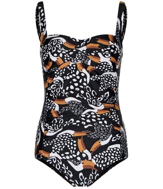 Pastunette Beach soft cup tankini met powernet en verstelbare bandjes paradise bird
