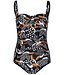 soft cup tankini with powernet and adjustable straps paradise bird