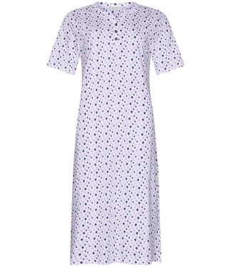 Pastunette classic longer length nightdress with buttons abstract floral jewel