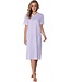 classic longer length nightdress with buttons abstract floral jewel