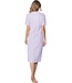 classic longer length nightdress with buttons abstract floral jewel