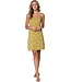 biologisch katoenen dames spaghetti jurk verstelbare bandjes dotty sunflower