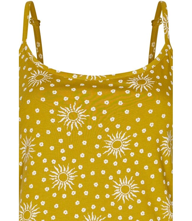 organic cotton spaghetti dress with adjustable straps dotty sunflower