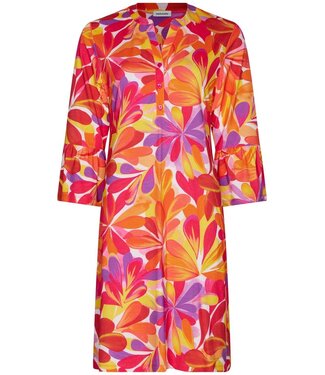 Pastunette Beach Strandjurk met bloemenprint en uitlopende mouwen Coral Beach