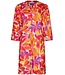 Pastunette Beach trendy floral beachdress with buttons and flared cuff coral beach