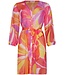 Pastunette Beach full button 3/4 sleeve see-through beach dress with belt coral beach