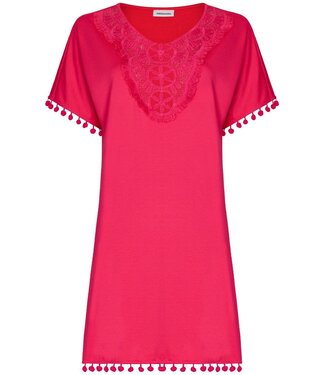 Pastunette Beach fuschia pink short sleeeve beach dress beach bobble