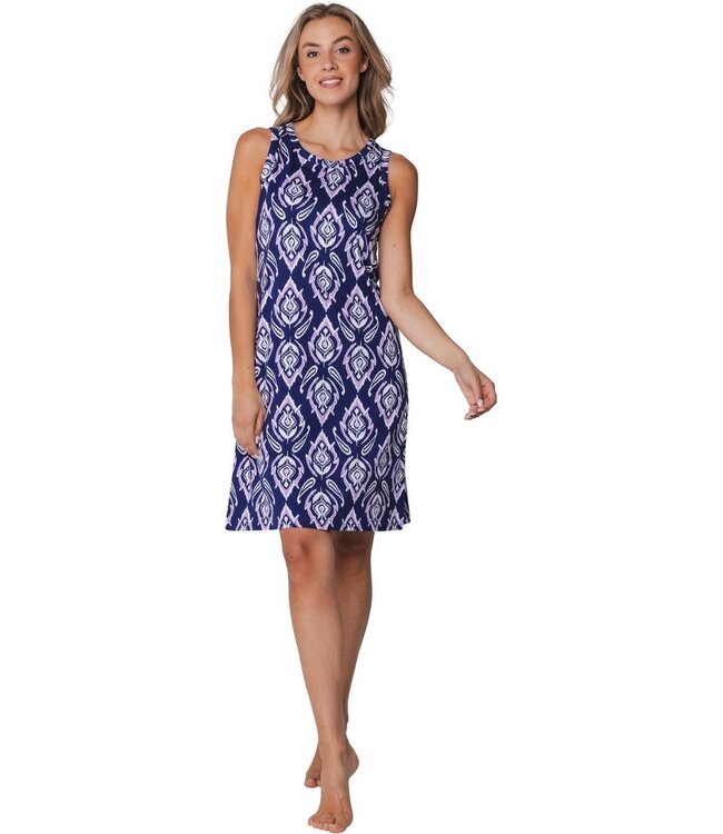 katoen-modal mouwloos dames nachthemd Floral Jewel