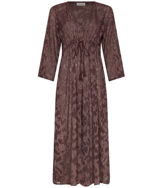 Pastunette Premium Beach extra lange transparante cover-up met strik floral beach