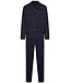 dark blue long sleeve full button cotton pyjama set coloured lines