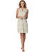 ladies sleeveless cotton-modal nightdress with buttons soft squares