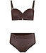 Pastunette Beach bronze underwire soft cup bandeau bikini set bronze shimmer