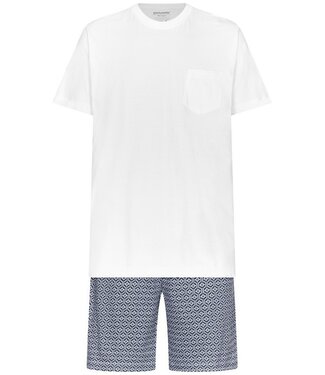 Pastunette for Men mens white round neck cotton shorty set cool comfort